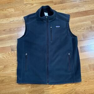 Patagonia Full Zip Fleece Vest Mens Large Navy Blue Gorpcore